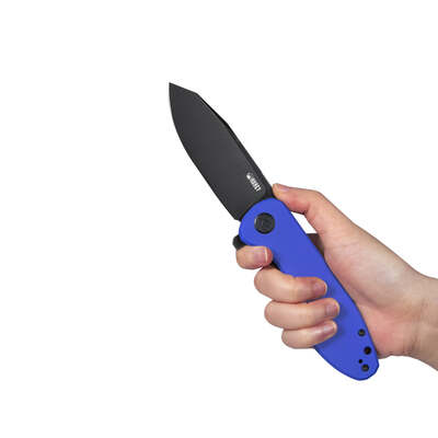 KUBEY Master Chief Folding Knife, AUS-10 Blade, Blue G10 Handle KU358G - KNIFESTOCK