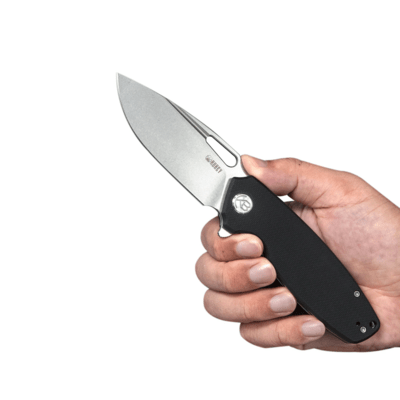 KUBEY Tityus Liner Lock Flipper Folding Knife Black G10 Handle KU322A - KNIFESTOCK