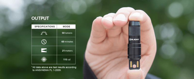 Olight iMini 2 Black Flashlight (50 Lumens) - KNIFESTOCK