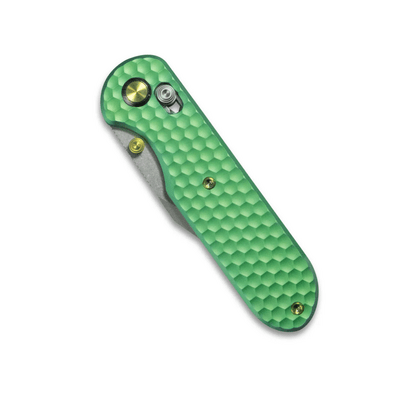 GEO Knife Ethereal Cutter SW M390 Blade SWGreen Ti - KNIFESTOCK