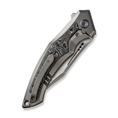 We Knife Orpheus Gray Titanium Integral Handle With Aluminum Foil Carbon Fiber Inlay WE23009-2 - KNIFESTOCK