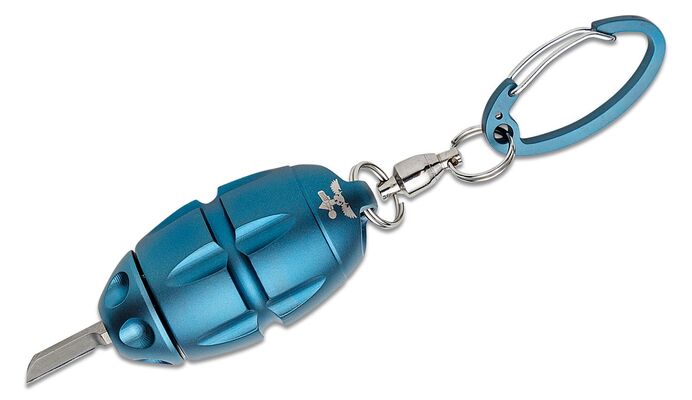 Lionsteel Eggie Blue Titanium  case with stainless steel bits for 7 uses EG-BL - KNIFESTOCK