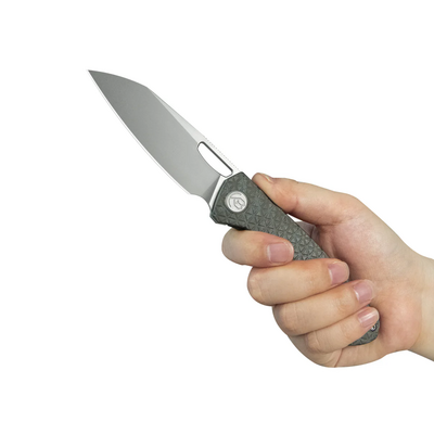 KB Socius Silver Sandblast S90V Sandblast Ti  FRAG Pattern KB300B - KNIFESTOCK