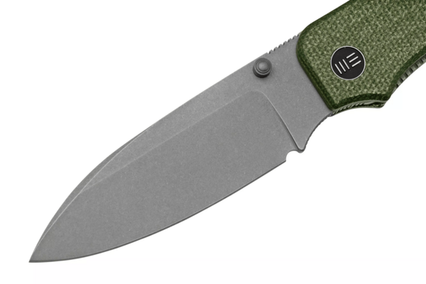 WE Big Banter Green Canvas Micarta Handle Gray Stonewashed CPM 20CV Blade WE21045-2 - KNIFESTOCK