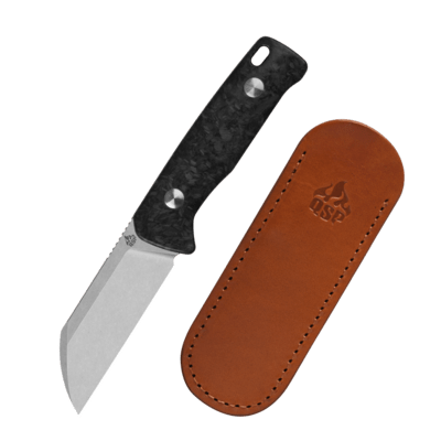 QSP Messer Baby Penguin KNFS Exclusive 14C28N, Schwarzes CF, Stonewash - KNIFESTOCK