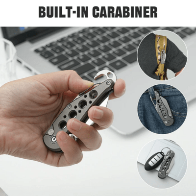 CIVIVI Gray Aluminum HandleWith S/S Carabiner And Bottle OpenerSatin Finished - KNIFESTOCK