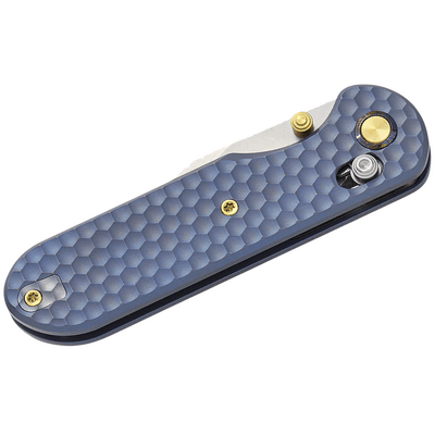 GEO Knife Ethereal Cutter SW M390 Blade SWBlue Ti - KNIFESTOCK