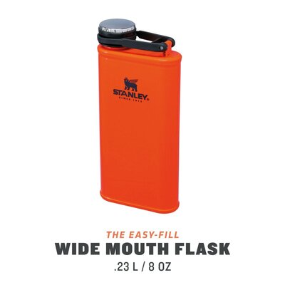 STANLEY The Easy-Fill Wide Mouth Flask .23L / 8oz, Blaze Orange 10-00837-245 - KNIFESTOCK