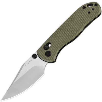Kizer Drop Bear 2 | Nitro-V | Green &amp; Micarta | - KNIFESTOCK