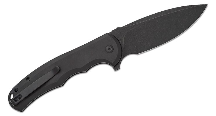 CIVIVI Praxis Black Aluminum Handle Black Stonewashed Nitro-V Blade Button Lock C18026E-1 - KNIFESTOCK