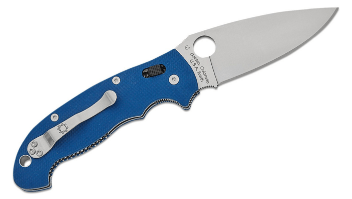 Spyderco MANIX 2 XL COBALT BLUE G-10 CPM SPY27 PLAINEDGE - KNIFESTOCK