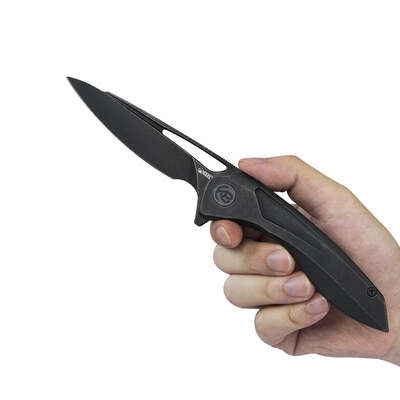 KUBEY Velocé Couteau Flipper à Verrouillage Frame, Lame CPM-S30V, Manche Ti Noir KB171C - KNIFESTOCK