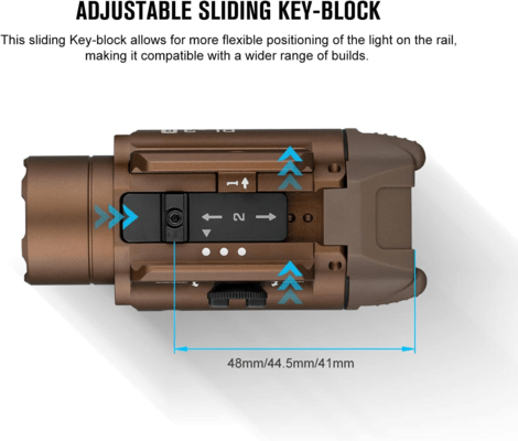 Olight 3.6V 900mAhRechargeable (Built-in) PL-3R Valkyrie (Desert Tan) - KNIFESTOCK