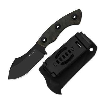 Kizer Rook 10V,Black Coating,Richlite® - KNIFESTOCK