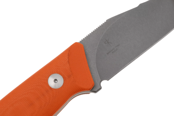 Fox-Knives Ejector Fixed Knife Stainless Steel Becut Satin Blade, G10 Orange Handle FX-663 OR - KNIFESTOCK