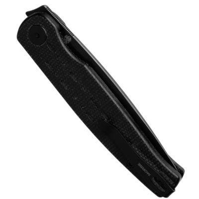 Petrified Fish PFE07 Morse Black Stonewashed 154CM Black Micarta PFE07DMDW - KNIFESTOCK