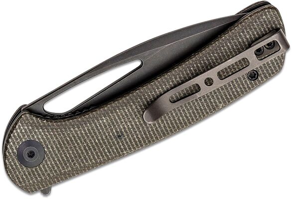 SENCUT Honoris Micarta Vert Foncé/Lavage Noir 9Cr18MoV SA07B - KNIFESTOCK