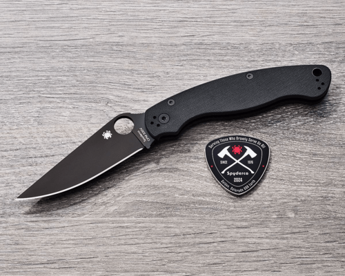 Spyderco Military 2 Black G-10 Black Blade Reveal 13 C36GPBK2 - KNIFESTOCK