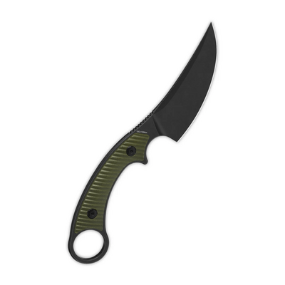 QPS Viper 10Cr15MoV, svart stonewash, Handtag: OD Grön G10 QS166-B2 - KNIFESTOCK