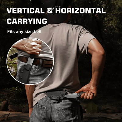 REMETTE RT-Allosaurus Knife Black G10, Stonewashed D2 RTAS-B - KNIFESTOCK