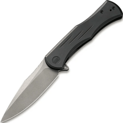 We Knife Primoris Black Titanium HandleGray Stonewashed CPM 20CV BladeFrame Lock WE20047A-2 - KNIFESTOCK