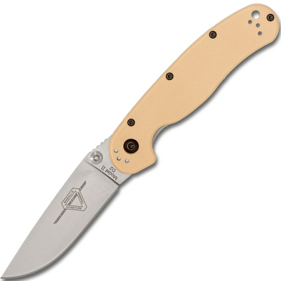 Ontario RAT II Linerlock Desert Tan D2 ON8828DT - KNIFESTOCK