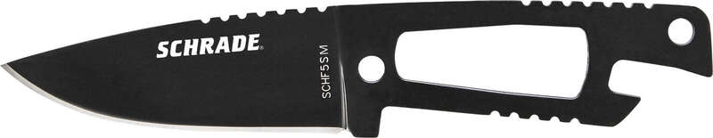 Schrade Extreme Survival Small Fixed Drop Point 7Cr17MoV Lama, Nylon Resin, Fodero con Catena da Col - KNIFESTOCK