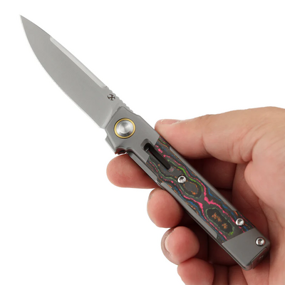 Kansept Kitpu Satin CPM 20CV, Stonewashed Ti, 80S Camocarbon - KNIFESTOCK