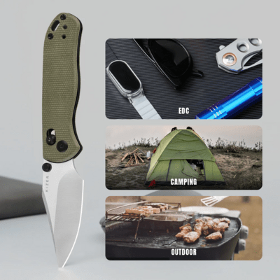 Kizer Drop Bear 2 | Nitro-V | Green &amp; Micarta | - KNIFESTOCK