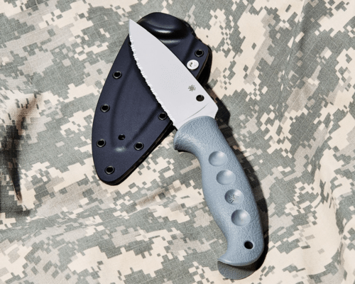 Spyderco TEMPERANCE GRAY FRN CPM CRUWEAR SERRATED - KNIFESTOCK