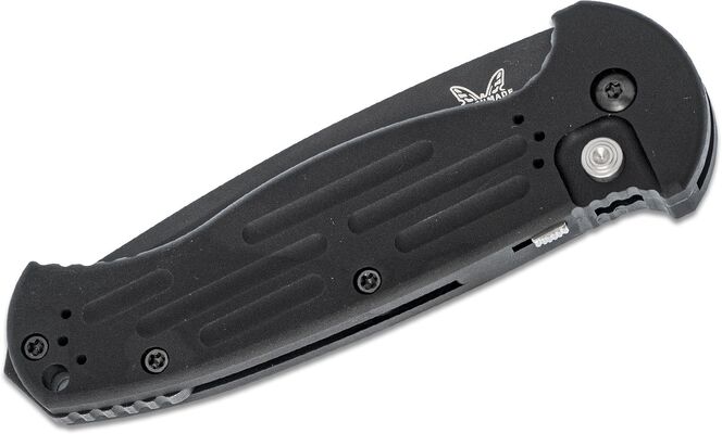 Benchmade AFO II AUTO Folding Knife, Black Combo Blade, Aluminum Handles - 9051SBK - KNIFESTOCK