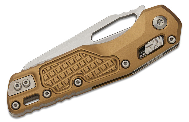 Microtech MSI S/E STONEWASH STANDARD FRAG ALUMINUM TAN 210-10FRTA - KNIFESTOCK