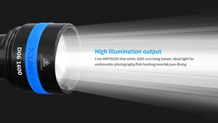XTAR D06-1600 Duikzaklamp 1600lm - KNIFESTOCK