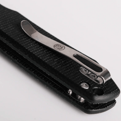 Vosteed Raccoon(Top Liner Lock) 14C28N Satin Black Micarta A2903 - KNIFESTOCK