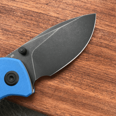 GEO D2 Black Stonewashed, G10 Blue, Liner lock GEO2102A - KNIFESTOCK