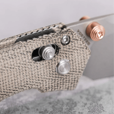 Vosteed Mini Psyop Elmax Bead Blast Stonewash Green Norplex UltreX™ Micarta A230 - KNIFESTOCK