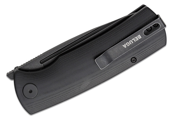 Petrified Fish PFP01 Beluga Black Stonewash K110 Black G10 PFP01DW - KNIFESTOCK