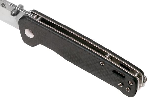 QSP Knife Penguin, Satin D2 Blade, CF Overlay G-10 Handle QS130-E - KNIFESTOCK