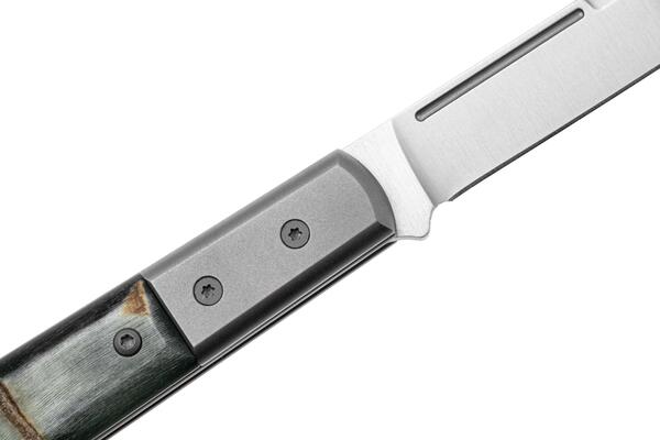 Lionsteel SheepFoot M390 blade,  Ram Handle, Ti Bolster &amp; liners CK0115 RM - KNIFESTOCK