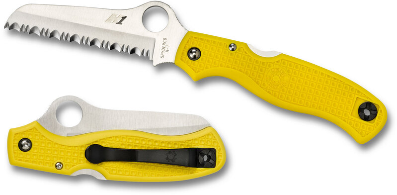 Spyderco Atlantic Salt Lightweight Yellow H1 C89SYL - KNIFESTOCK