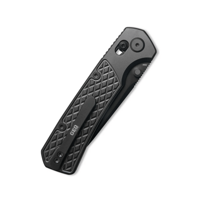 GEO Knife Blaze Black DLC M390 Blade Black DLC Ti - KNIFESTOCK