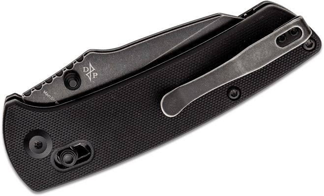 Kansept Main Street Black Stonewashed 154CM, Black G10 T1015V1(Crossbar Lock) - KNIFESTOCK