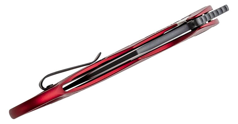 Lionsteel Folding knife Chemical Black MagnaCut blade, RED aluminum handle LE1 A RB - KNIFESTOCK