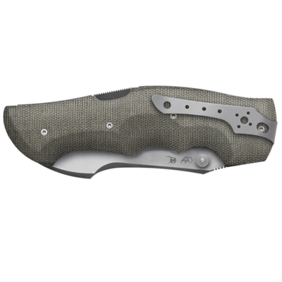 Viper Rhino-1 Stonewash, Green Canvas Micarta V5903CV - KNIFESTOCK