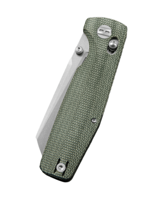 Bestech SLASHER D2 Stone wash Micarta Green Bar Lock BG56B-1 - KNIFESTOCK