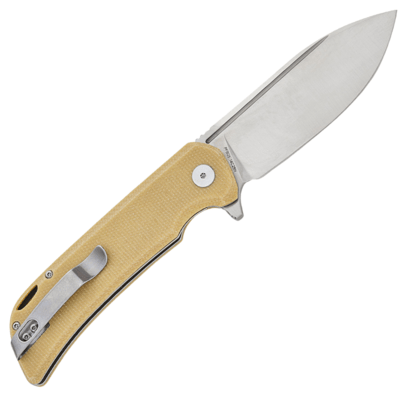 Petrified Fish PFB05 Tunny Satin 14C28N Brown Micarta PFB05BRMS - KNIFESTOCK