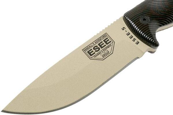 ESEE Desert tan blade, blood/black G-10 3D handle, black kydex sheath 5PDT-004 - KNIFESTOCK