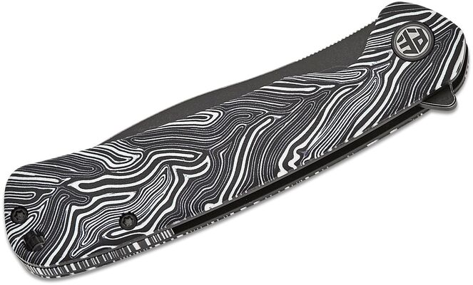 Petrified Fish PFE14 Rogue Black Stonewashed 154CM White Gmascus G10 PFE14WDMW - KNIFESTOCK
