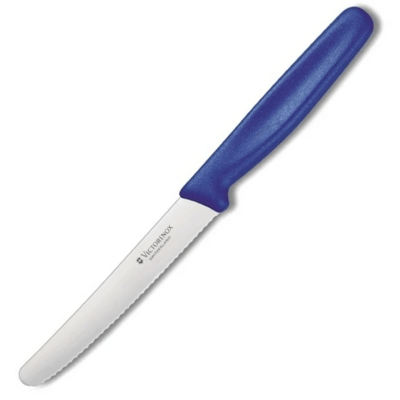 Victorinox Nůž na rajčata vlnka modrý 11 cm - KNIFESTOCK