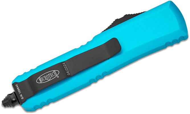 Microtech UTX-85 D/E BLACK STANDARD TURQUOISE 232-1TQ - KNIFESTOCK